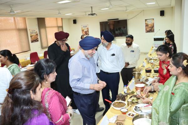 Dr JPS Gill, Vice Chancellor, visits stalls